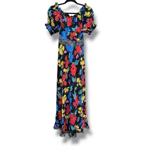 Rixo for Target X women's off the shoulder floral maxi dress - size 8 - Picture 5 of 9